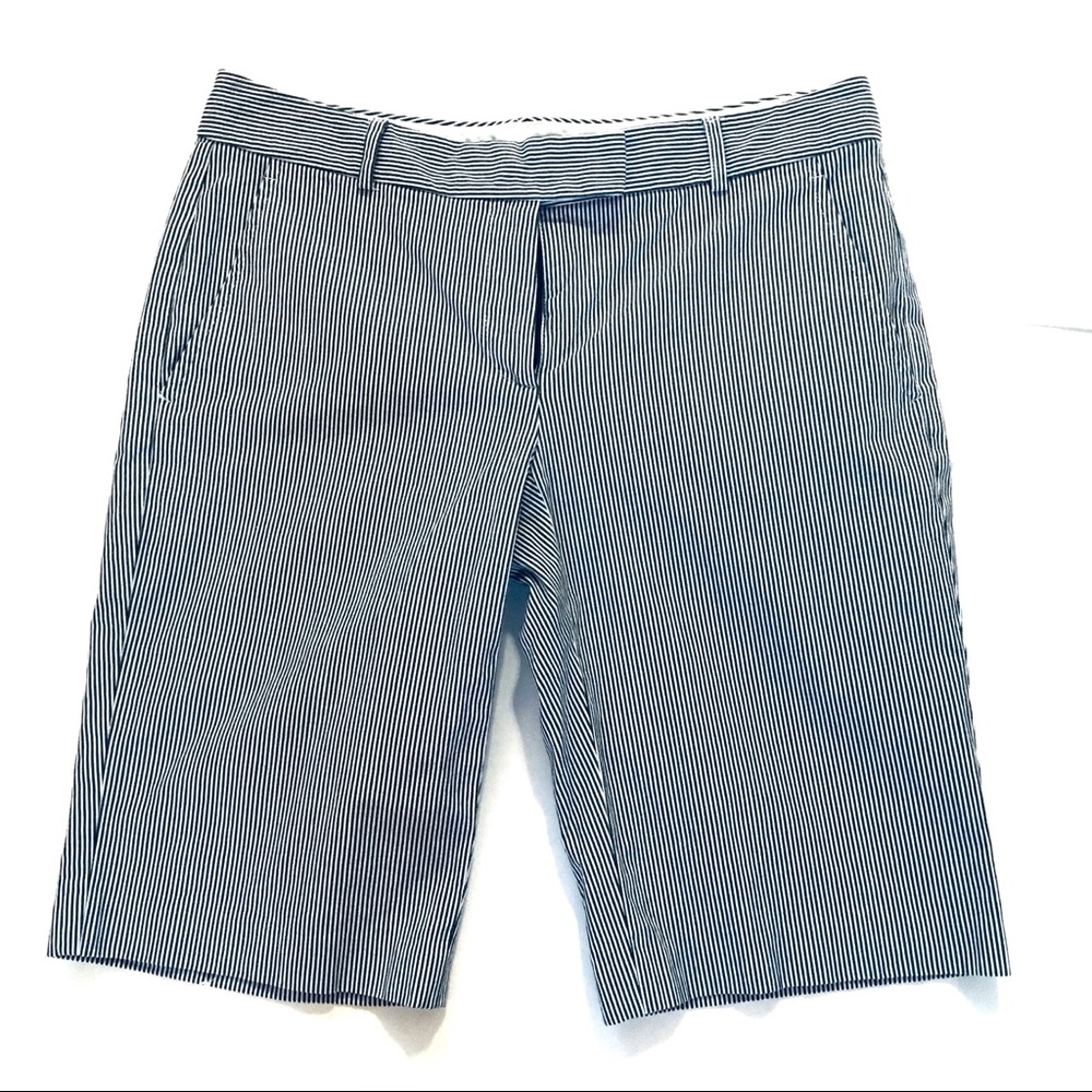 Theory seersucker Bermuda shorts